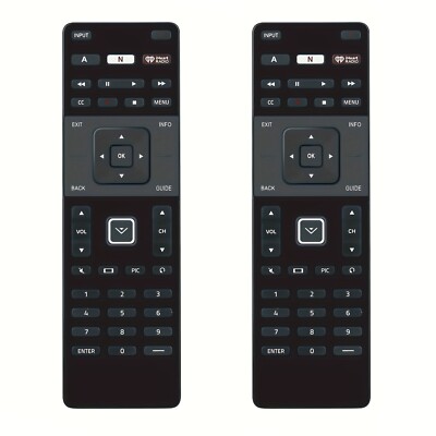 2 PACK New XRT122 Replace Remote for VIZIO TV E65X-C2 E70-C3 D58U-D3 D60-D3