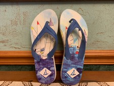 Sperry Women's Size 6M Wharf Thong Sailboat Regatta Flip Flops