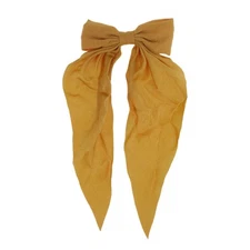 Grace Bow Ribbon Duckbill Hair Clips for Home Ginger 1 Pc