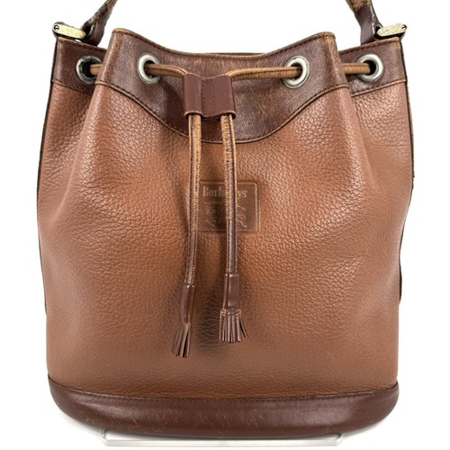 BURBERRY Shoulder Bag Brown Leather Drawstring Authentic - Bild 12 von 24