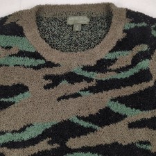 Barefoot Dreams CozyChic Seaside Crew-Neck Pullover Carbon Camo Small