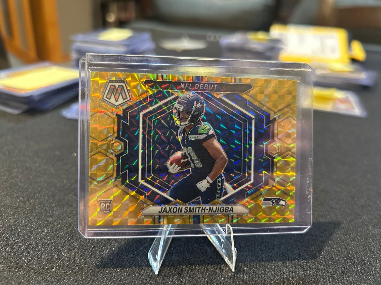 2023 Panini Mosaic - Nfl Debut Jaxon Smith-Njigba #ND-12 Reactive Yellow Mosaic