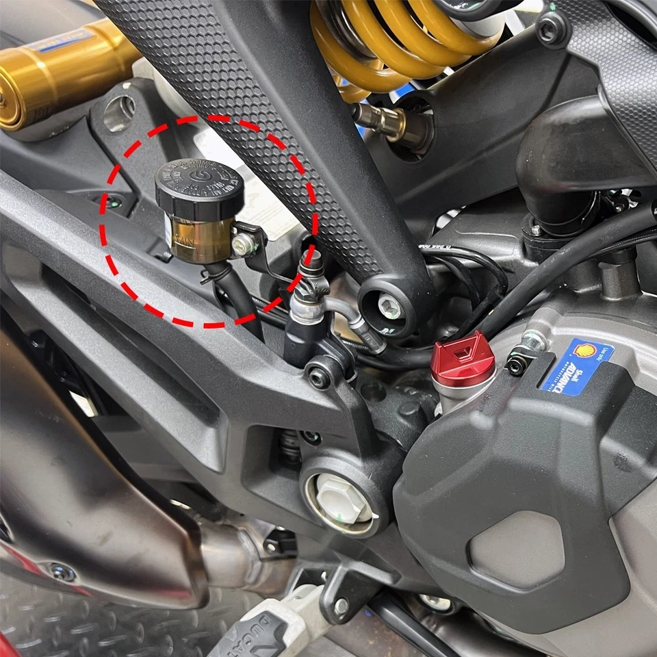 For Ducati Monster 821 937 950 795 796 1200 Brake Fluid Reservoir Cover Guard - Image 2 of 4