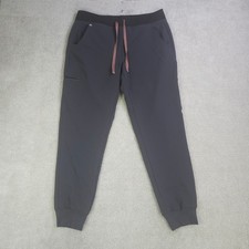 FIGS Zamora Jogger Scrub Pants Womens Size M Graphite Gray Cargo Stretch Medical