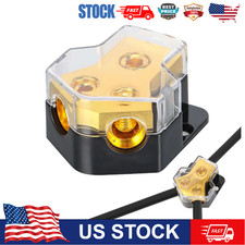 1X Car Audio Splitter Amp Distribution Power 0/2/4 Gauge In 4/6/8 Gauge Out New