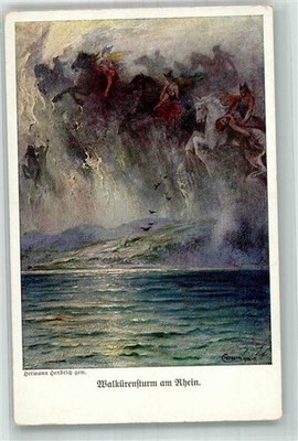 38226091 - Signed Hendrich, Hermann Walkuerensturm am Rhein Verlag Hermann A.
