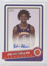 2022 Topps Chrome McDonald's All American Paper Julian Phillips #PA-JP Auto 0ui7