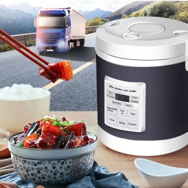 Travel Friendly 12V/24V Rice Cooker Heating Lunch Box Meal Heater Warmer