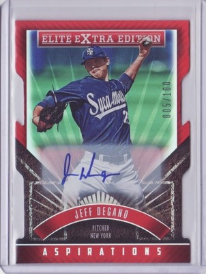 2015 Elite Extra Edition Aspirations Die Cut Autograph Jeff Degano /100 Auto