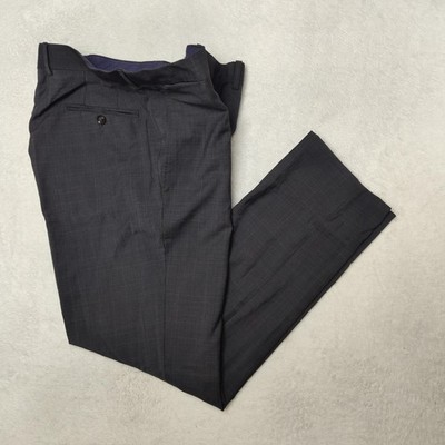 Ted Baker Pants Mens 35x30 Blue Slim Wool Jay Italian Fabris Dress Slacks Suit