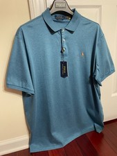 Brand New POLO RALPH LAUREN Men's Grey/Blue Classic Fit Polo Shirt Size XL