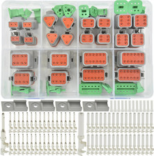 Deutsch Connector Kit 215Pcs 12 Sets 2 3 4 6 8 12 Pin Connectors with Size 16 St