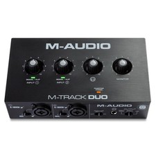 M-Audio M-Track Duo 2-Channel USB Audio Interface with 2 Combo Inputs and Crysta