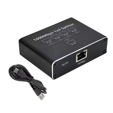 RJ45 Gigabit Ethernet Splitter 1000Mbps LAN Network Internet 1 IN 4 Out DC 5V