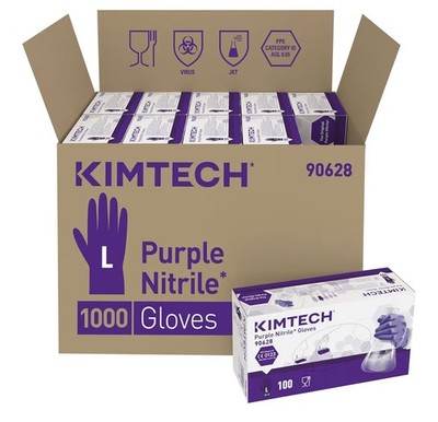 Kimtech lila Nitrilhandschuhe, 1000x Large, Laborqualität, puder- & latexfrei 90628