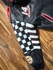 mens large nascar leather jacket with # 14 rick crawford  — photo 6