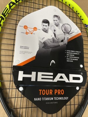 HEAD Tour Pro Pre-strung Recreational Tennis Racquet 4 3/8 Grip