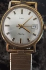 1970 Timex Electric Date Watch Mens Gold Tone 9624 4170 Vintage Runs