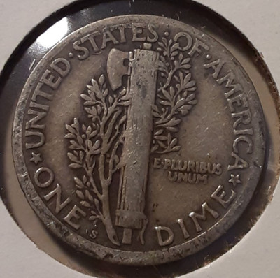 1917-S Mercury Dime 10c San Francisco Mint 90% Silver (#223-12920/RBJ)