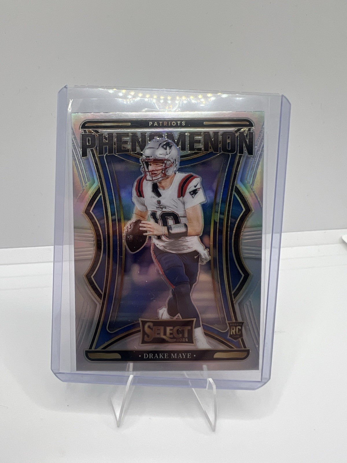 2024 Panini Select - Phenomenon Drake Maye #3 Silver Prizm Patriots Rookie (RC)