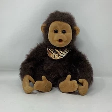  Little Monkey Lost Thumb Sucking & Squeeker Sound Plush Doll with bib Hosung