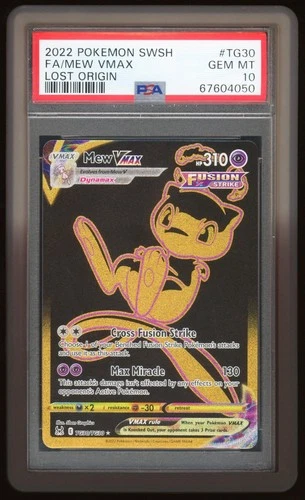 PSA 10 GEM MINT Mew VMAX Full Art Lost Origin TG30/TG30 Pokemon Card TCG