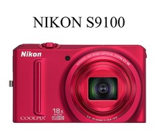 Nikon COOLPIX S9100 Digital Camera 12.1 MP 18x Optical Zoom Built-in Flash Red