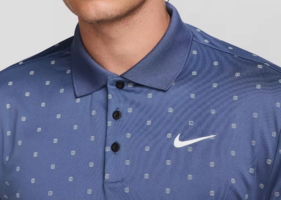 Polo de golf Nike Tour Dri-FIT Jacquard para hombre FZ7483 491 varias tallas nuevo con etiquetas azul Foto 3 de 3