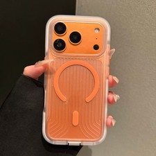For Apple iPhone 17 Pro Max 16 15 14 13 12 Phone Cover Frosted Magnetic Shell