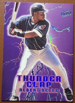 1996 Fleer Ultra THUNDER CLAP #1 Albert Belle Indians RARE ICONIC INSERT