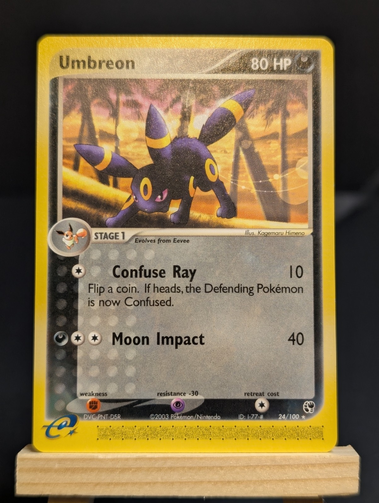 Pokémon Umbreon 24/100  Sandstorm Rare NM Vintage