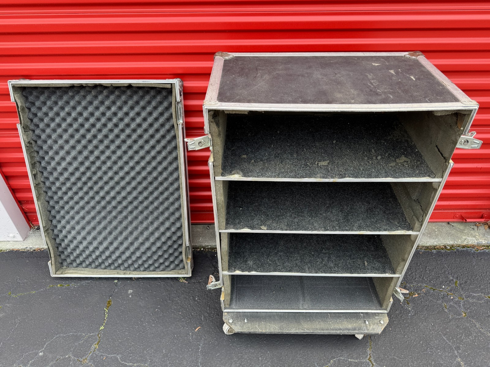 Calzone Case Co. Rolling Pro A/V Road Case Front Loading w/4 Audio Media Shelves