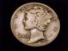 1919-S Mercury Dime,  Good Grade