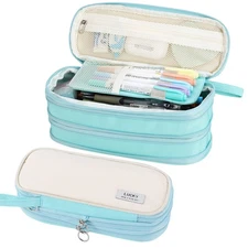 Big Pencil Case Zipper Pencil Pouch Organizer Large Capacity Pen Bag with Han...