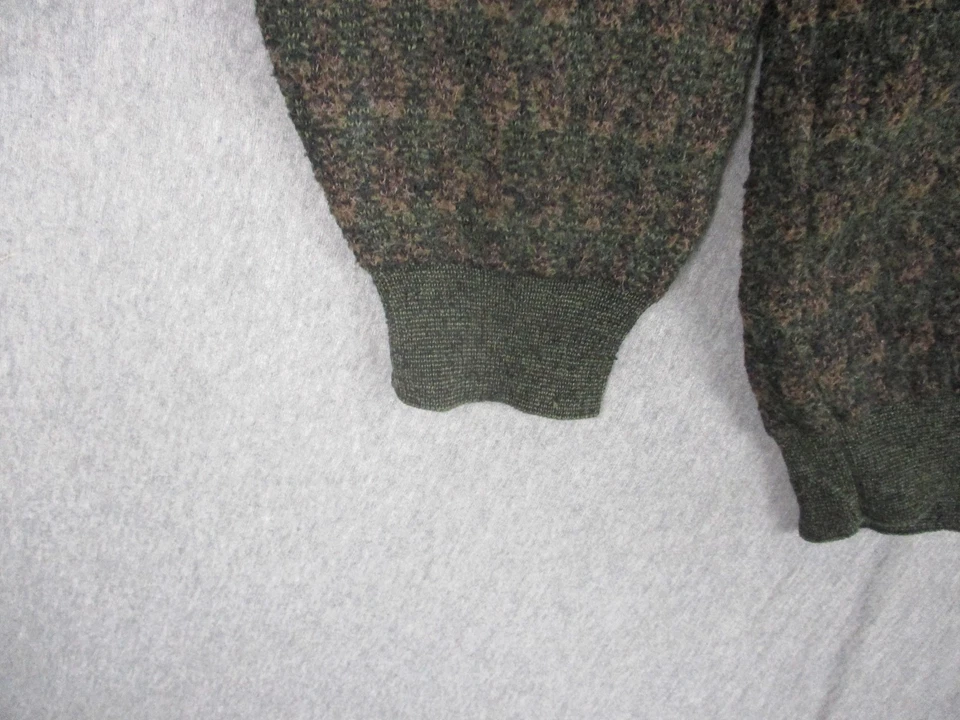 Ermenegildo Zegna Sweater Mens XL Green Brown Crewneck Made in Italy Wool Blend - Image 3 of 4