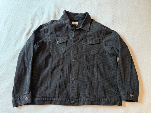 Kith Denim Trucker Jean Jacket Black Jacquard Logo Men's XXL Cotton KHM010167