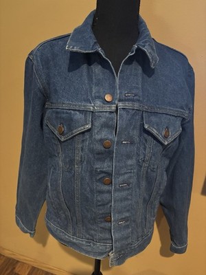 Women s MGM Logo Nutmeg Mills Denim Jacket Sz S