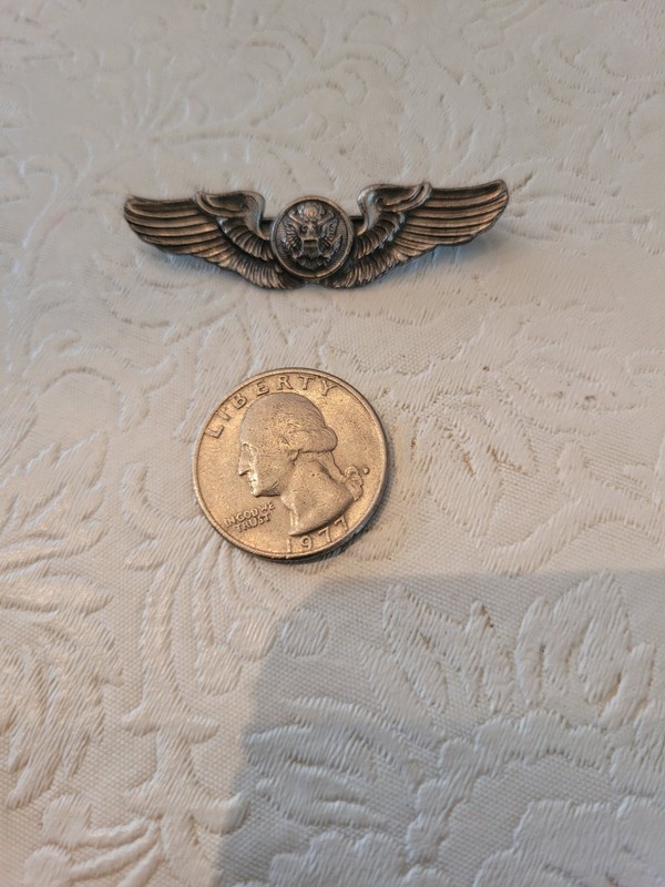 VINTAGE WWII USAAF AIRCREW WINGS PB STERLING NS MEYER 2 Inch. USED -EXC NICE!