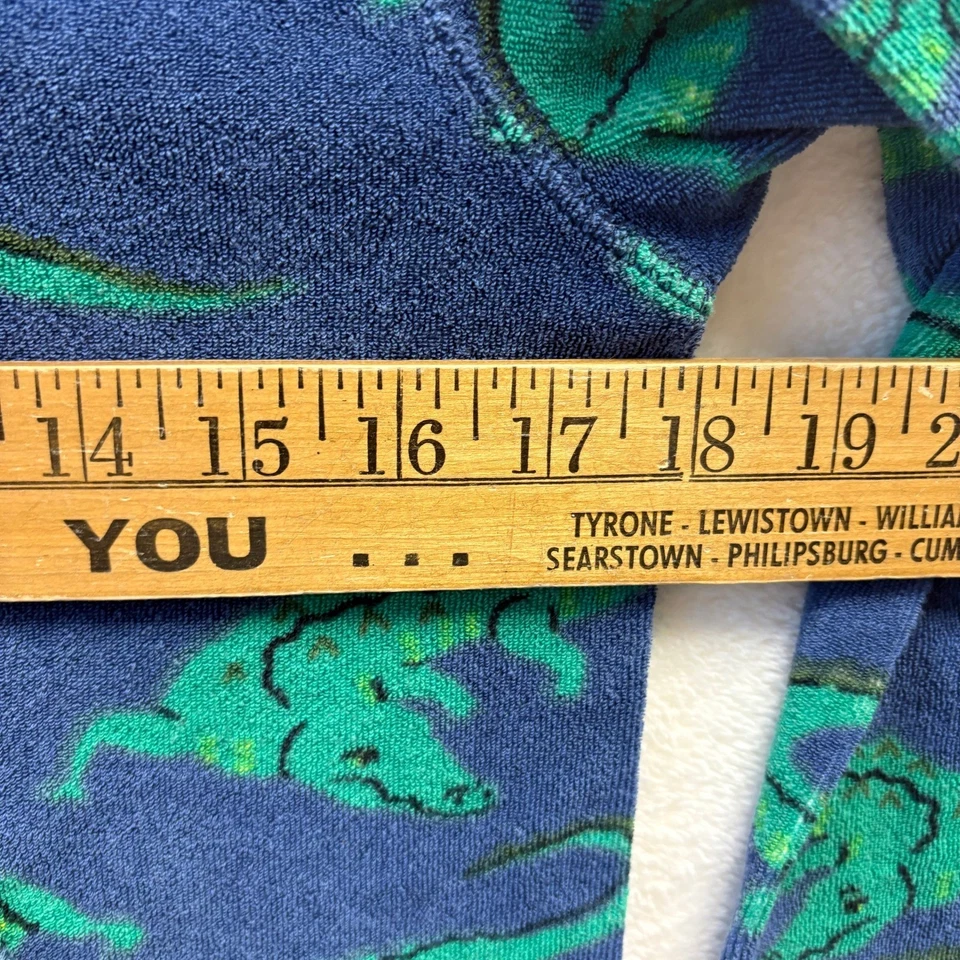 Mini roupão de banho BODEN masculino tecido terry crocodilo com capuz 8-9 anos - Imagem 3 de 4