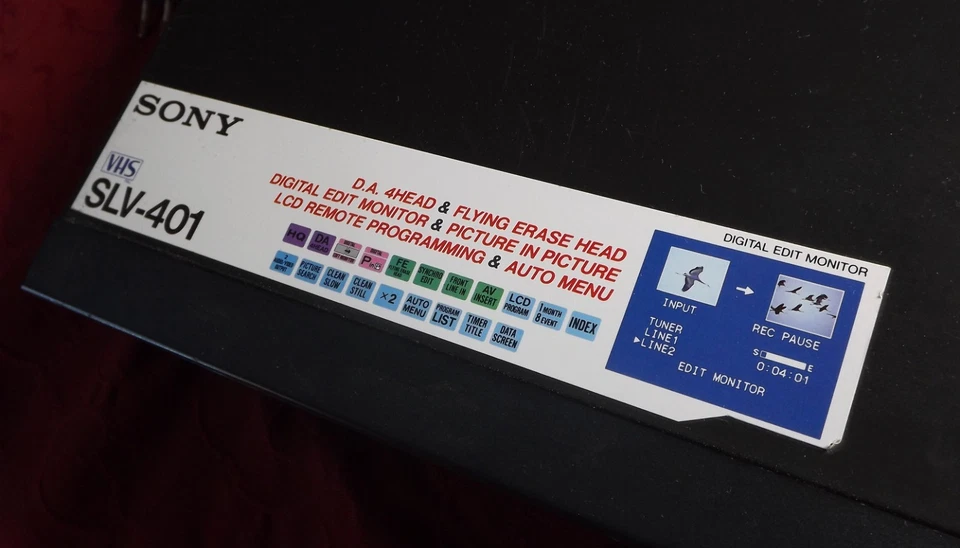 SONY Video Cassette Recorder VHS anni 80 vintage (leggere bene!!!) - Immagine 3 di 4