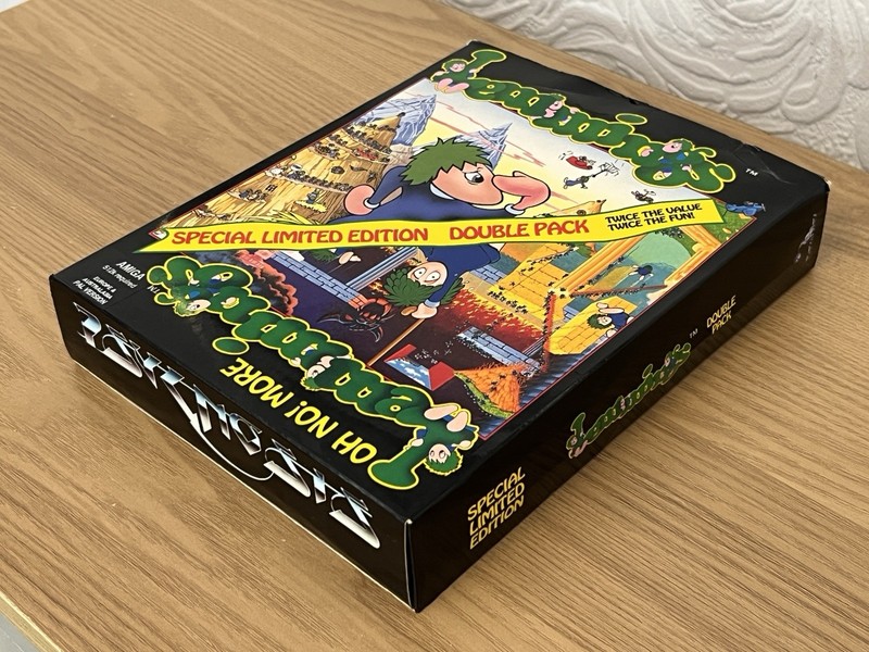Amiga Lemmings Double Pack Boxed Game - Rare - Untested -🕹️Retro Gift Idea🕹️
