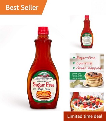 Sugar-Free Maple Syrup 24oz   Guilt-Free Indulgence for Pancakes & Waffles