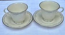 Lenox Cosmopolitan Collection Kingston 4 Pc.Set 2 Tea Cups&Saucers, US