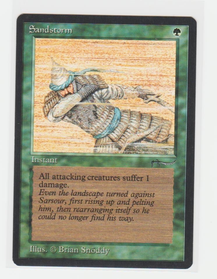 Magic the Gathering ~ MTG ~  1x Sandstorm ~  LP ~ Arabian Nights
