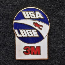 Vintage US Olympic Team Luge 3M Sponsors Lapel Pin