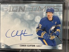2023-24 SP Authentic Sign of the Times #SOTT-CC Connor Clifton Auto