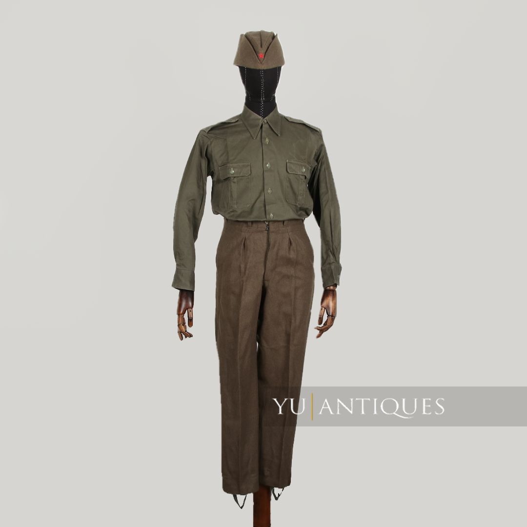ユーゴ軍SMB戦闘服上下帽セット M75シャツ+M55野戦服下衣 Mサイズ ユーゴ軍SMB戦闘服上下帽セット M75シャツ+M55野戦服下衣 Mサイズ