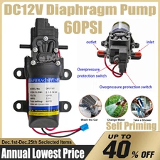 High Pressure 60PSI DC 12V Water Pump Self Priming Sprayer Diaphragm Auto Switch