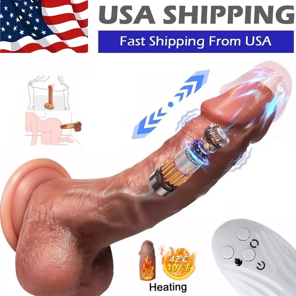 Telescopic Realistic Thrusting Dildo Vibrator Sex Toys for Women Remote Control