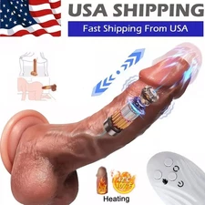 Telescopic Realistic Thrusting Dildo Vibrator Sex Toys for Women Remote Control